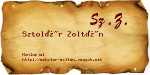 Sztolár Zoltán névjegykártya